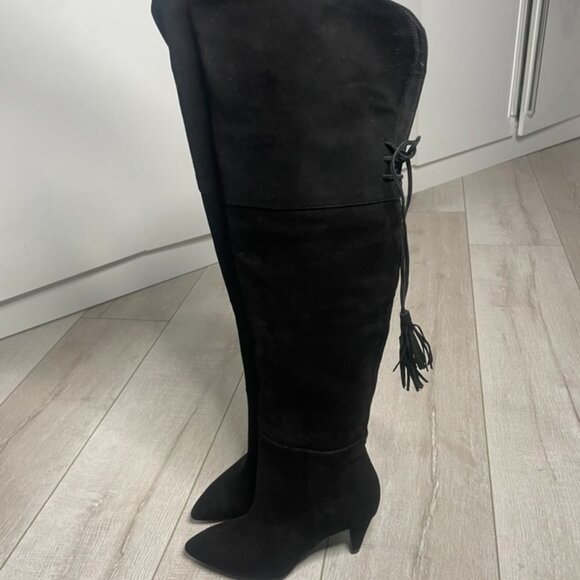 🔥 Nine West Black Over-the-Knee Boots – Size 6M | Sleek, Chic & Confident 🔥 - Picture 3 of 7